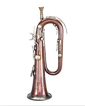 Keyed Bugle in E (originally E-flat ) MET DT259988 white