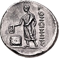 L. Cassius Longinus, denarius, 63 BC, RRC 413-1 reverse