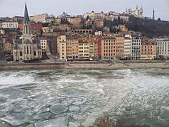 View over the Saône, Lyon