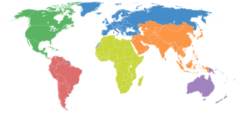 World Athletics map