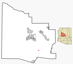 Location in Yavapai County and the state of Arizona