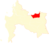 Location of Tucapel commune in the Bío Bío Region