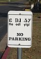 Cwy no parking