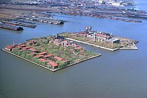 Ellis island air photo