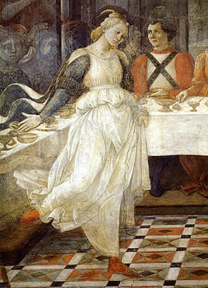 Fra Filippo Lippi - Herod's Banquet (detail) - WGA13288