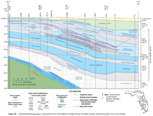 Generalized cross section from Marion County, Florida, to Collier County, Florida