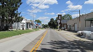 Looking east on Columbia Street (U.S. Route 52) in Higginsport