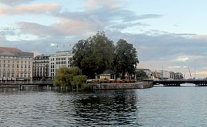 Ile Rousseau Geneva Switzerland