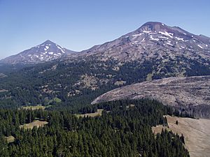 Middle and South Sister, looking north