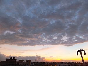 Monsoon clouds over Priyadarshi Nagar