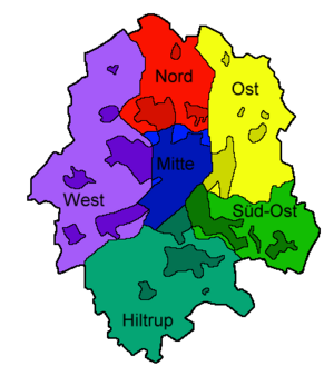 Muenster (Westfalen) Stadtbezirke