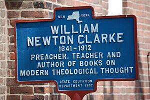 New York State historic marker – William Newton Clarke