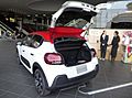 The rearview of Citroën C3 (3rd generation) with her trunk open