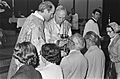 Veldhoven, Archbishop Lefebvre giving Communion with Franz Schmidberger