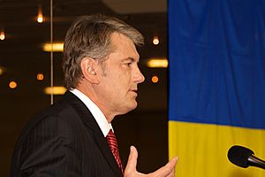 Wiktor Juschtschenko, Präsident der Ukraine, im Widenmoos