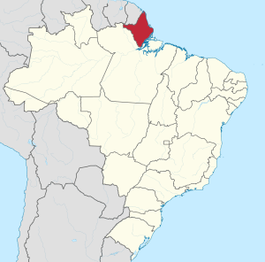 Location of State of Amapá in Brazil