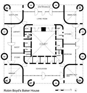 Boyd Baker House - plan