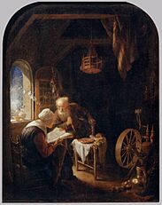 Gerard Dou - Reading the Bible - WGA06644