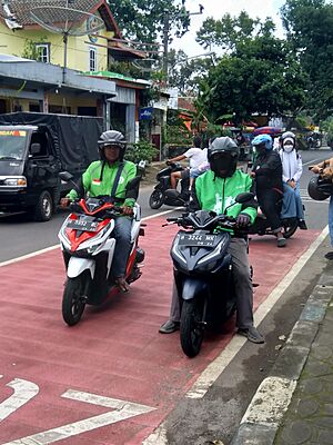 Gojek riders in Salatiga