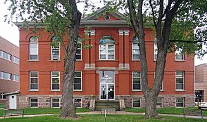 The historic Hubbard County Courthouse in Park Rapids