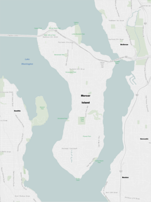 Map of Mercer Island