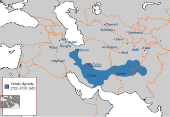 Hotak Empire at its peak (1722–1729)