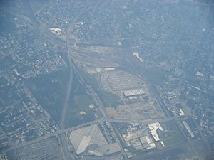 North Philadelphia from airplane