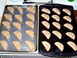 Parker House rolls, before baking