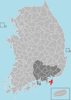 Location in South Korea