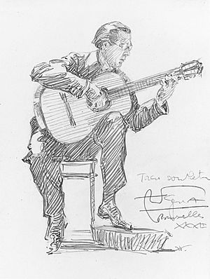 Andrés Segovia by Hilda Wiener (1877-1940)