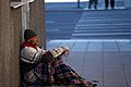 Beggar in Uppsala, Sweden