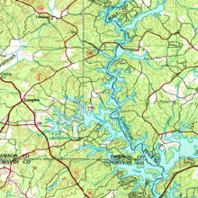 HUC 031300010702 topographic mapf