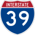 Interstate 39 marker