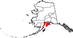 State map highlighting Kenai Peninsula Borough