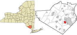 Location in Orange County and the state of New York.