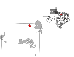 Location of Springtown in Parker County