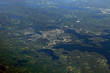 Växjö from plane