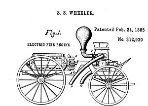 Wheeler electric fire engine 1885