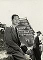 Akira Kurosawa and Mikio Naruse during the shooting of Nadare, 1937