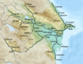 Azerbaijan railway map