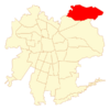 Map of Lo Barnechea commune in Santiago Metropolitan Region