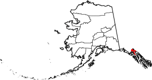 Map of Alaska highlighting Haines Borough