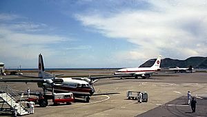 NAC F27 and 737 at Wellington Airport 1969