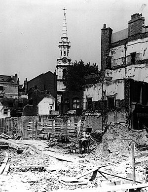 St Giles from Stacey Street, 1941