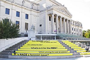 Between the Door and the Street, Suzanne Lacy, Installation at the Brooklyn Museum