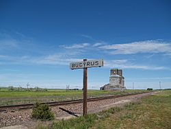 A grain elevator just outside Bucyrus