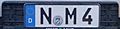 German Licence Plate N-M4