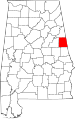 State map highlighting Randolph County