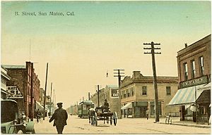 PostcardSanMateoBStreetCirca1909