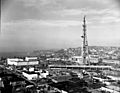 Space Needle under construction, 1961 - from southeast